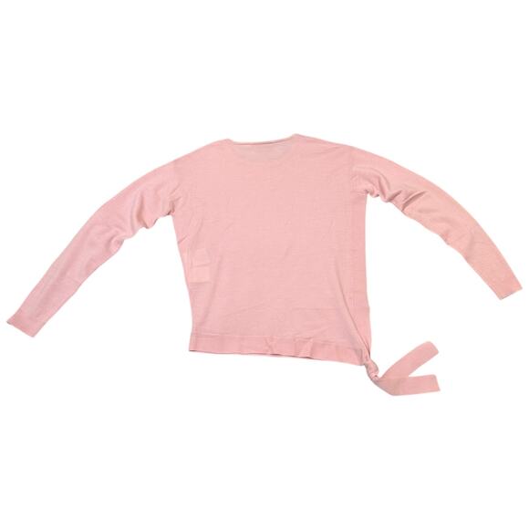 St. Emile Sweater 100% Virgin Wool Long Sleeve Tie Waist Baby Pink US Size 4 - Picture 10 of 12